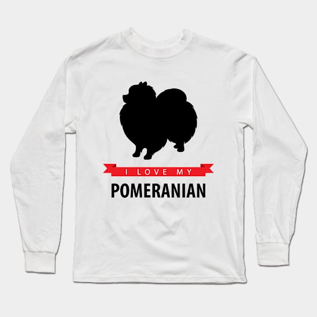 I Love My Pomeranian Long Sleeve T-Shirt by millersye